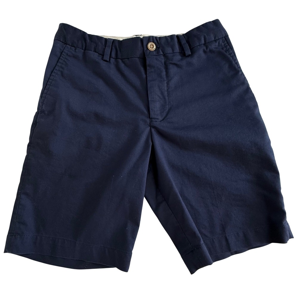 Polo Ralph‎ Lauren Boys Chino Shorts Navy Blue Sz 12 Stretch Preppy Uniform Golf